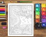 Livre De Coloriage Pour Adultes : L’art Japonais de l’estampe sur bois - 66 pages Format A4