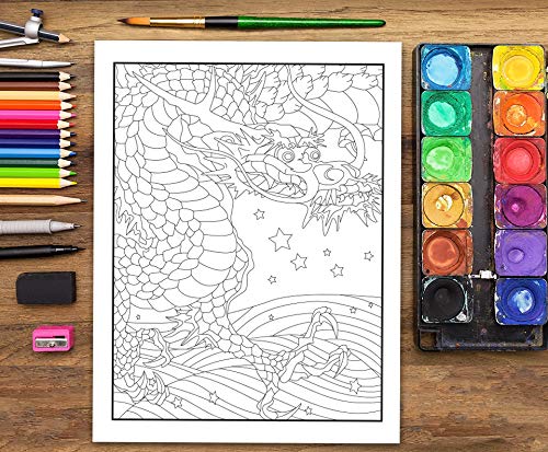 Livre De Coloriage Pour Adultes : L’art Japonais de l’estampe sur bois - 66 pages Format A4