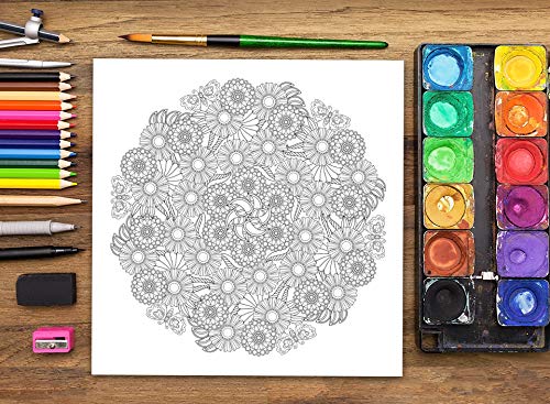 Mandalas : Livre De Coloriage Pour Adultes - 106 pages Format 21,5 x 21,5 cm
