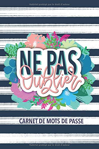 Ne pas oublier : carnet de mots de passe : Un répertoire pour gérer tes identifiants et logins internet - 106 pages Format 15 x 22 cm