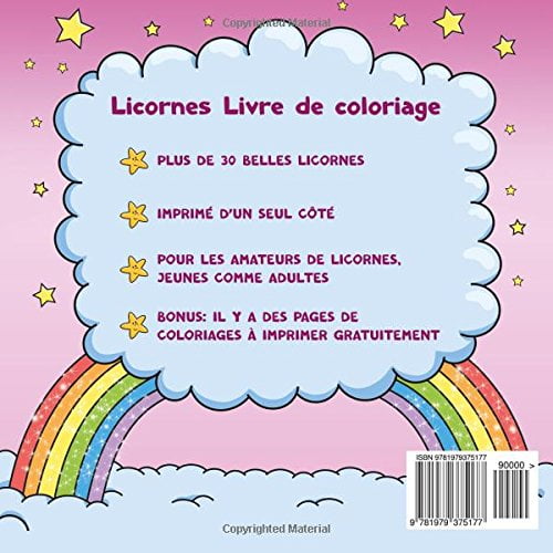 Licornes Livre de coloriage pour enfants et adultes - Format 21,5 x 21,5 cm - 66 pages