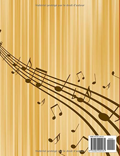 Cahier de musique : Cahier de partitions - Grosses lignes épaisses 7 portées -100 Pages 21 X 28 cm