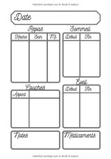 Carnet suivi bébé : Journal de bord pour bébé et nouveau-nés, suivi nounou, allaitement, carnet de notes sur le sommeil, l'éveil et la santé des bébés - 100 pages Format 18 x 25 cm