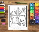 Coloriage par numéros pour enfants : Cahier d'activités : 50 pages à colorier sur le thème des animaux pour les 3-10 ans / 104 pages Format 21,5 x 28 cm