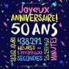 Joyeux Anniversaire ~ 50 ans : Livre d'Or pour le 50ème anniversaire - 50 ans décoration & cadeau d'anniversaire pour homme ou femme - 82 pages Format 21,5 x 21,5 cm