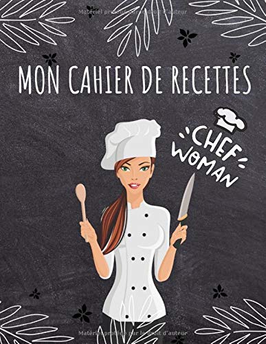 Carnet de recettes a remplir de 117 pages | 55 recettes | 2 pages par recette l Grand Format 21,59 x 27,94 cm