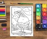 Coloriage par numéros pour enfants : Cahier d'activités : 50 pages à colorier sur le thème des animaux pour les 3-10 ans / 104 pages Format 21,5 x 28 cm