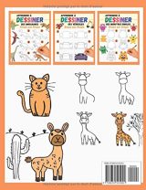 Apprendre à dessiner Pour Enfants Étape par Étape : des animaux mignons à reproduire et colorier - 35 pages Format 18 x 25 cm