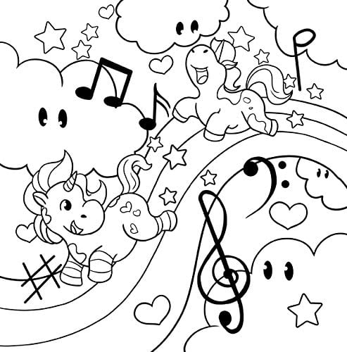 Licorne livre de coloriage Pour les enfants de 4 à 8 ans - 63 pages Format 21,5 x 21,5 cm