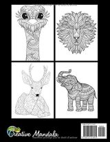 100 Animaux - Livre de coloriage avec mandalas : Livre de coloriage pour adultes (Volume 4) - 210 pages Format A4