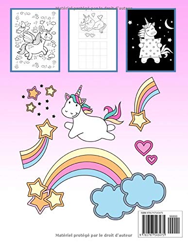 Mon Grand Livre De Licorne: Un livre de jeux et coloriages pour enfants de 4 à 12 ans - 120 pages Format A4