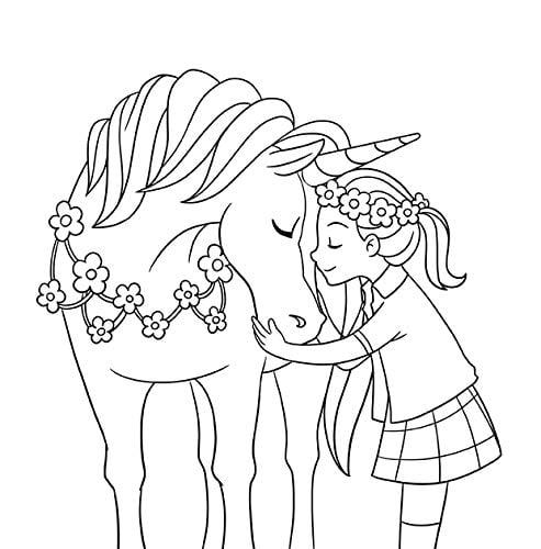 Licorne livre de coloriage Pour les enfants de 4 à 8 ans - 63 pages Format 21,5 x 21,5 cm