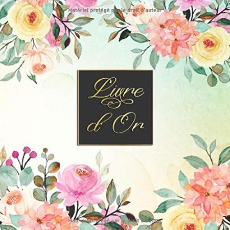 Livre d'Or Mariage, Noce, Pacs, Anniversaire, Départ en retraite, Enterrement de vie de jeune fille, Baptême, Fêtes et occasions spéciales - 100 pages Format 21 x 21 cm