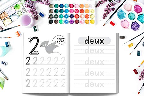 Apprenons les nombres : Cahier d’écriture : Nombres et Maths : pour maternelles et primaires - 86 pages Format 21,5 x 28 cm
