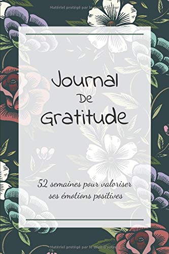 journal de gratitude 52 semaines pour valoriser ses émotions positives : chassez les idée négatives | 106 pages Format 15 x 22 cm