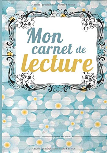 Carnet de lecture - Journal de bord - Mes Livres - 100 fiches de lecture - 109 pages - 17,8 cm X 25,4 cm