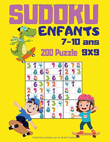 Sudoku Enfants 7-10 ans : Grilles 9X9 adaptées aux enfants| Niveau très facile et facile | 200 grilles de Sudoku avec solutions | 21,59 cm x 27,94 cm - 76 pages