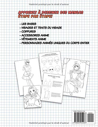 Apprendre à dessiner des mangas : Livre de dessin manga étape par étape pour les enfants et adultes - 155 pages Format 21,5 x 28 cm