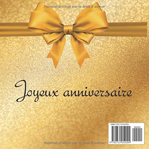 Le livre d'or de mes 90 ans - livre à personnaliser pour anniversaire - 21x21cm 75 pages