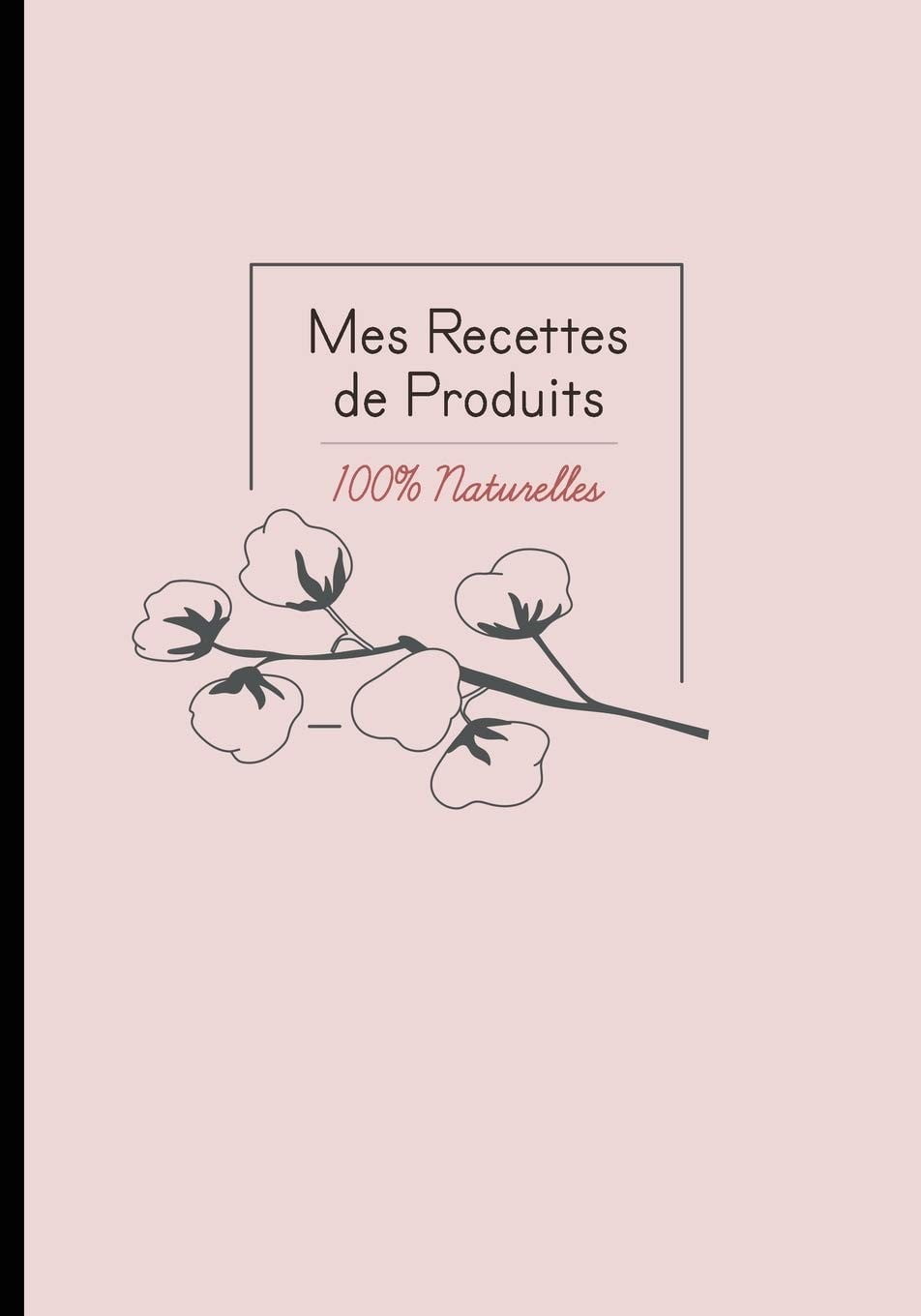 Carnet recettes 100% naturelles cosmétiques et ménagers : Noter des recettes de produits ménagers et cosmétiques bio fait maison - 110 pages Format 18 x 25 cm