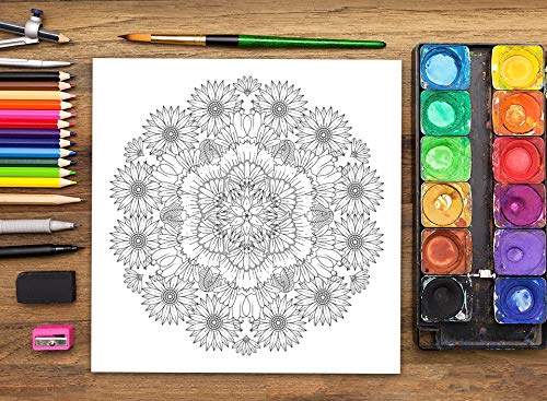 Mandalas : Livre De Coloriage Pour Adultes - 106 pages Format 21,5 x 21,5 cm