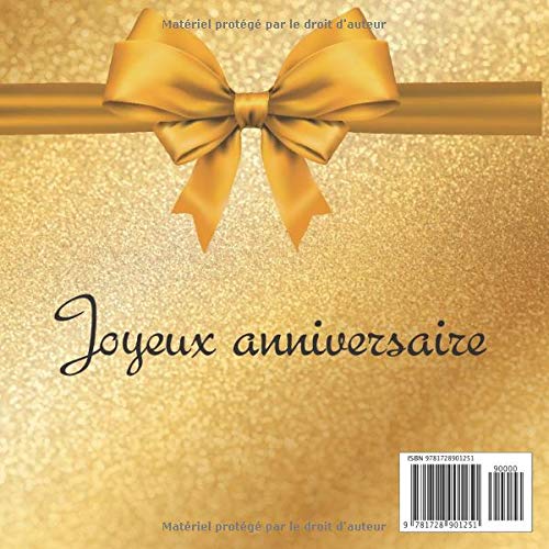 Le livre d'or de mes 18 ans - livre à personnaliser pour anniversaire - 21x21cm 75 pages