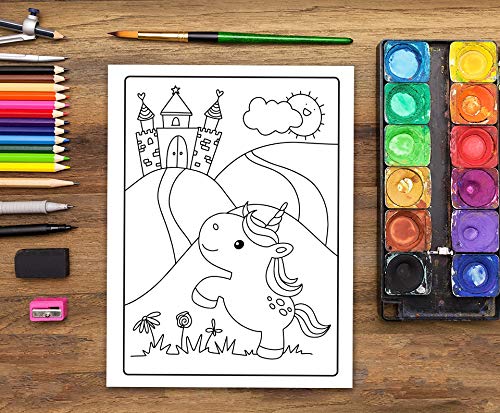 Licornes livre de coloriage pour enfants de 4 à 9 ans - cahier d’activités filles et garçons - 68 pages Format A4