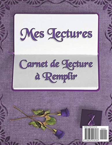 Mes Lectures Carnet de Lecture à Remplir – Pour les Amoureux des Livres – 130 pages Format 21,5 x 28 Cm