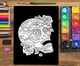 Crânes Mexicains : Livre De Coloriage Pour Adultes - Día de los Muertos - 76 pages Format A4