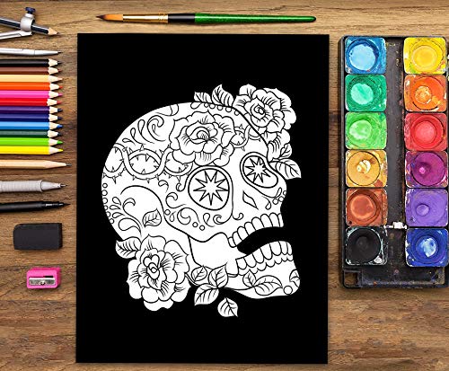 Crânes Mexicains : Livre De Coloriage Pour Adultes - Día de los Muertos - 76 pages Format A4