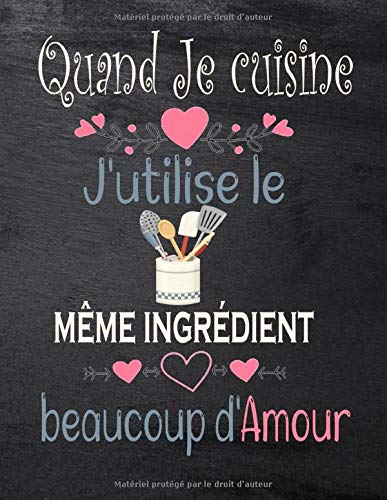 Carnet de Recettes à remplir - GRAND FORMAT - 100 FICHES - 110 pages