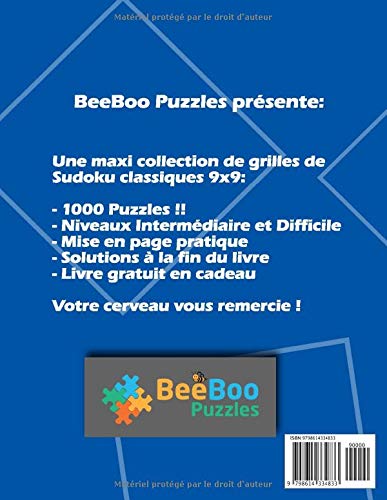 Grand Livre de Sudoku - 1000 Puzzles - Moyen et Difficile : Maxi Collection de Sudoku Classiques - 230 pages Format 21,5 x 28 cm