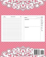 Mes Recettes : Carnet pour 145 recettes à compléter - 150 pages Format 20.32 x 25.4 cm