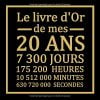 20 ans : Livre d'or pour anniversaire - La Vingtaine - Cadeau personnalisable pour fête d'anniversaire - 100 pages, 21,59 x 21.59 cm
