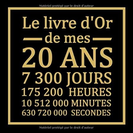 20 ans : Livre d'or pour anniversaire - La Vingtaine | Cadeau personnalisable pour fête d'anniversaire | 100 pages, 21,59 x 21.59 cm