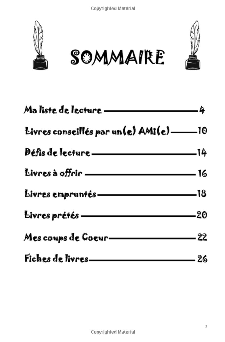 Mes Lectures Carnet de Lecture à Remplir : Format 15 x 22 cm | 120Pages