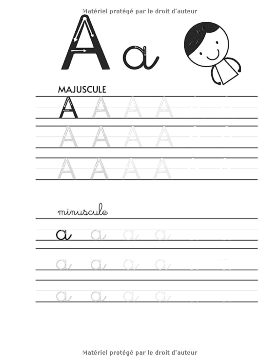 Cahier d'écriture cursive : maternelles et CP - alphabet majuscule et minuscule - 120 pages