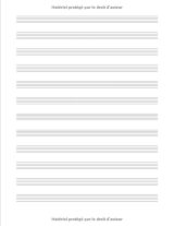 Cahier de musique : Carnet de partitions - Papier manuscrit - 12 portées par page - 108 pages Grand format 21,5 x 28 cm