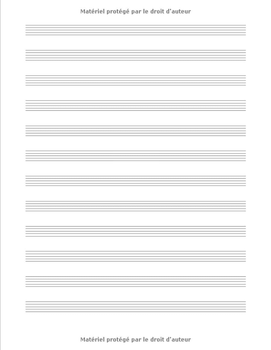 Cahier de musique : Carnet de partitions - Papier manuscrit - 12 portées par page - 108 pages - Grand format 21,5 x 28 cm