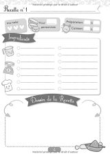 Mon 1er Carnet de Recettes à remplir : Cahier de cuisine pour enfants - 50 fiches à compléter (format A4)