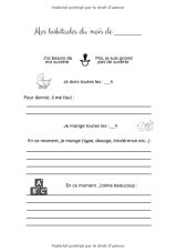 Carnet de liaison Nounou - cahier de transmission parents nounou assistante maternelle crèche - 130 pages Format A4