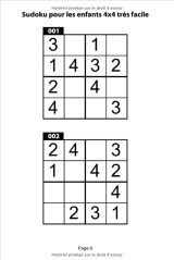 Sudoku pour les enfants 4x4 - 6x6 - 9x9 - 180 sudoku - Niveau : très facile - avec des solutions - 92 pages Format 15 x 22 cm