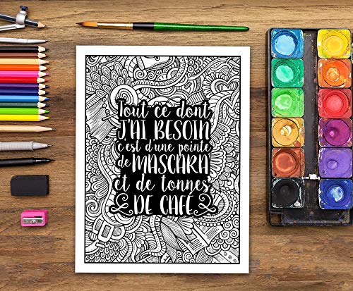 Livre de coloriage décalé pour adultes - 76 pages Format A4