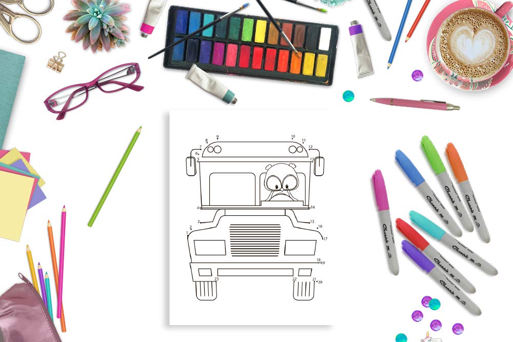 Points à relier pour enfants : cahier d'activités : 3 à 10 ans - 100 pages Format 21,5 x 28 cm