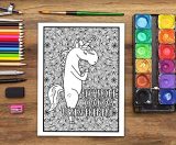 Livre de coloriage sarcastique pour adultes Yoga - 102 pages Format A4