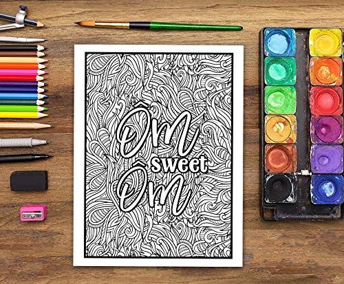 Livre de coloriage sarcastique pour adultes Yoga - 102 pages Format A4