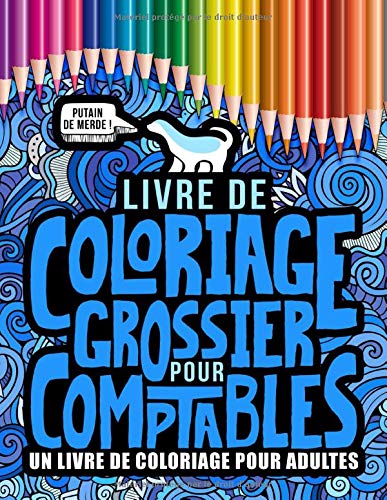 Livre de coloriage grossier pour comptables : Livre de coloriage pour adultes - 52 pages à colorier - Format A4