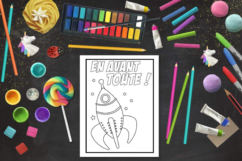 Livre de coloriage pour les tout-petits : 35 illustrations mignonnes sur le thème de l'espace pour les enfants âgés de 1 à 3 ans - 74 pages Format A4