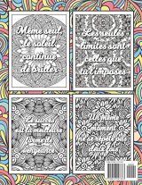 Mandala Fleurs Livre de Coloriage pour adultes : 50 Mandalas avec citations motivantes, messages positifs - 100 pages Format A4
