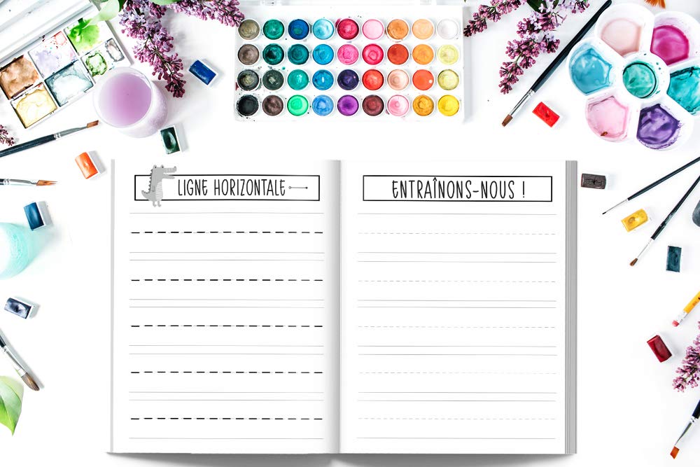 Apprenons à tracer les Lignes, Formes, Lettres : Cahier d’activités pour enfants 3 ans et plus - 90 pages Format A4
